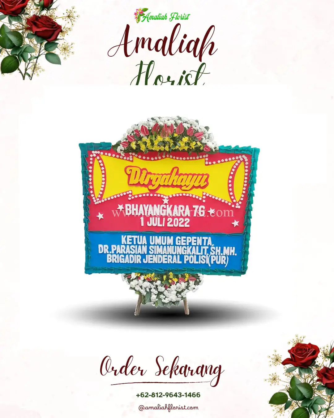 Papan Bunga HUT Ulang Tahun Singkawang Timur